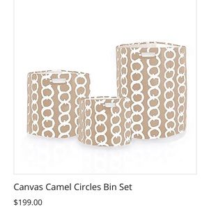 Frog Hill Designs Canvas Storage Bins Set of 3